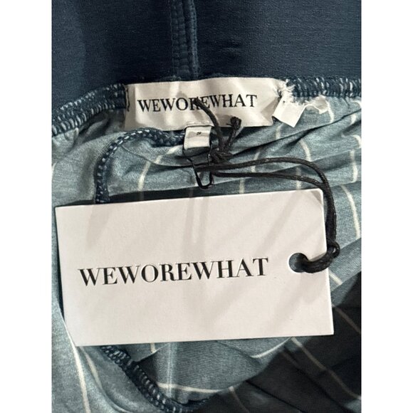 WeWoreWhat Wide Leg Pants in Navy & Cream Small New Womens Wide Leg - Picture 7 of 9